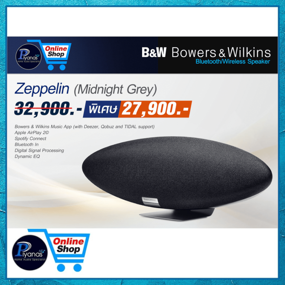ลำโพง Bowers&Wilkins : ZEPPELIN สีมิดไนท์เกรย์